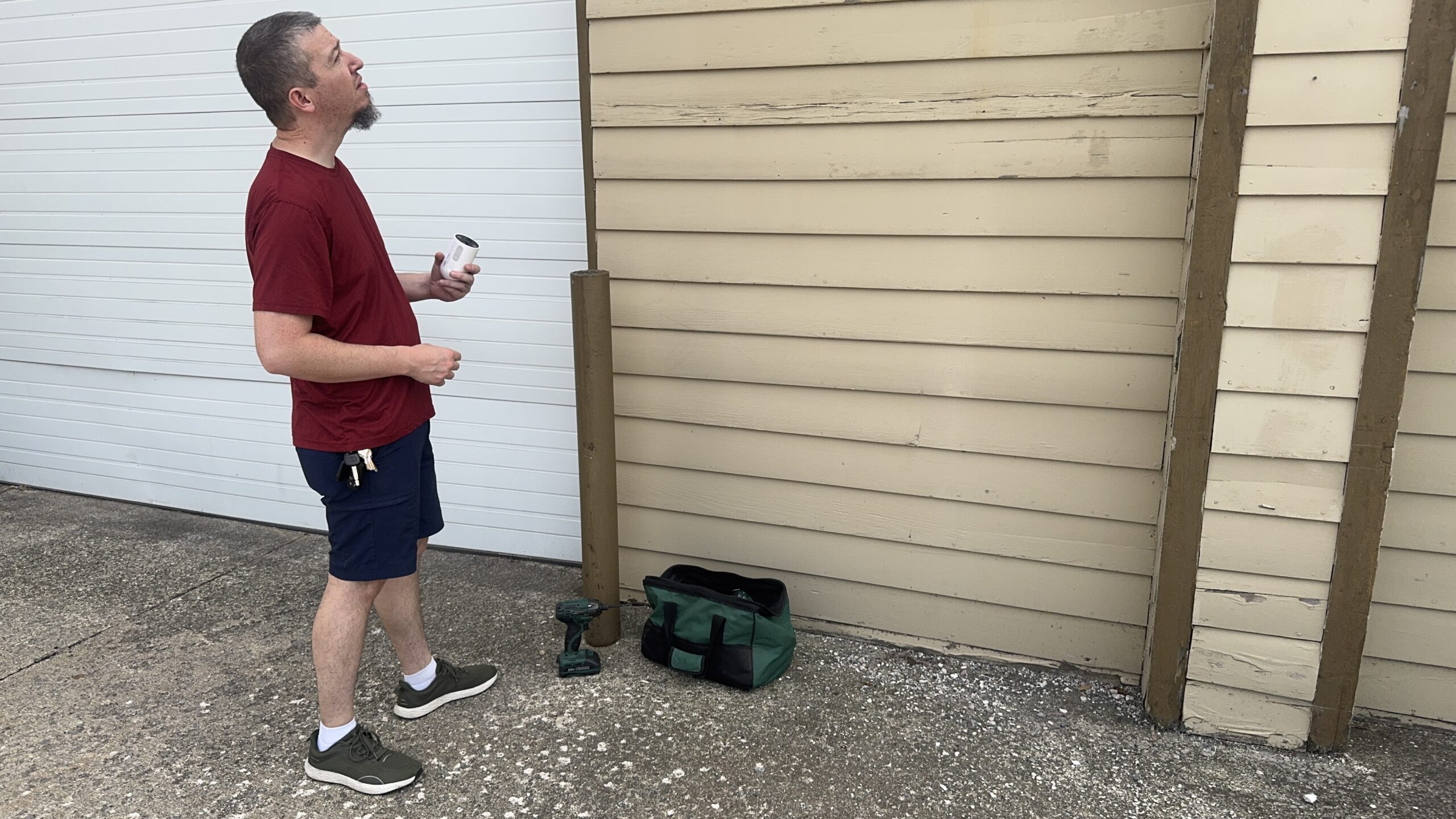 Commercial security camera and magnetic lock access control installation by MyTown Computer Service in Mt. Pleasant MI.